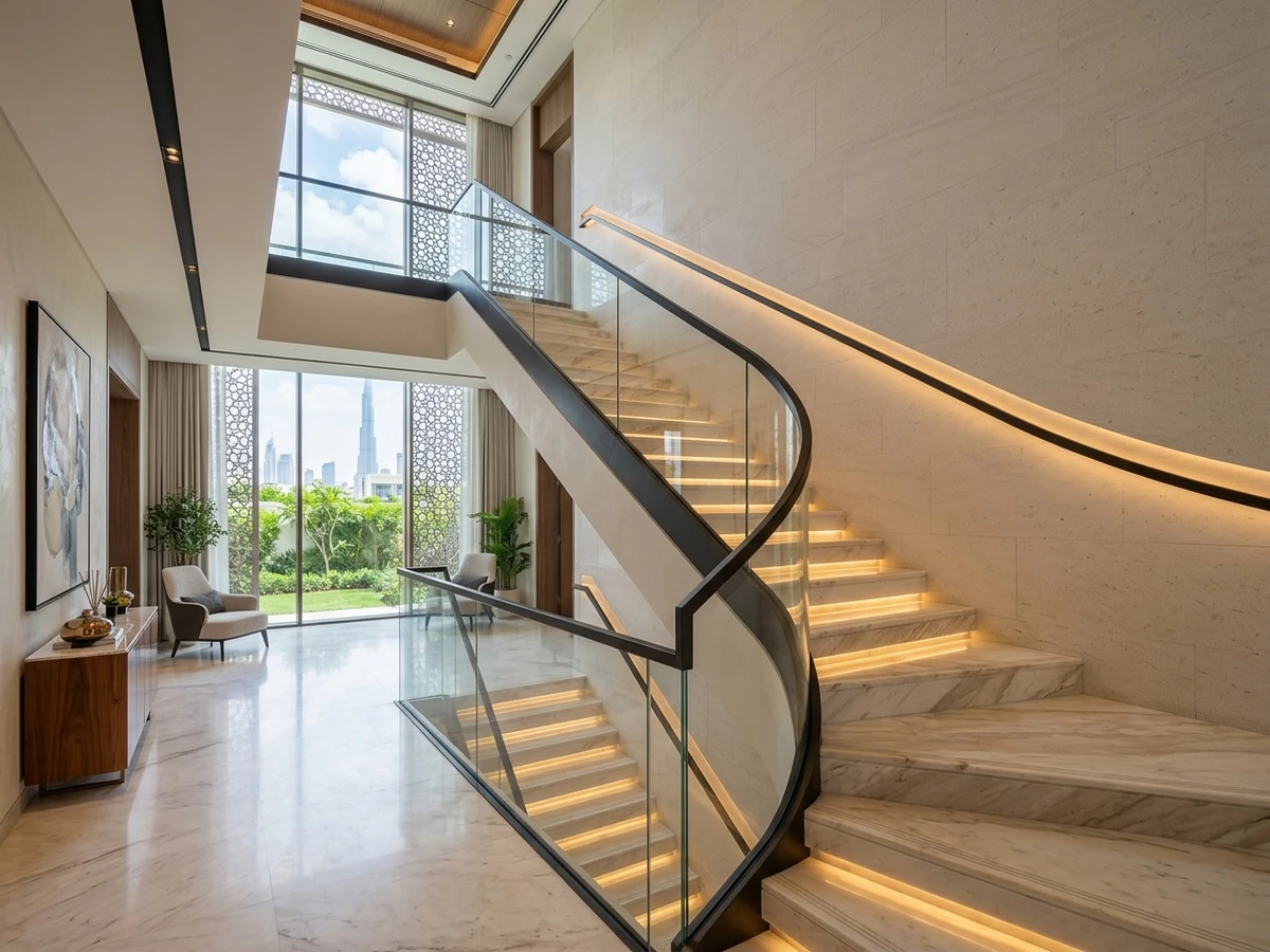 Aluminium Stair Glass Dubai